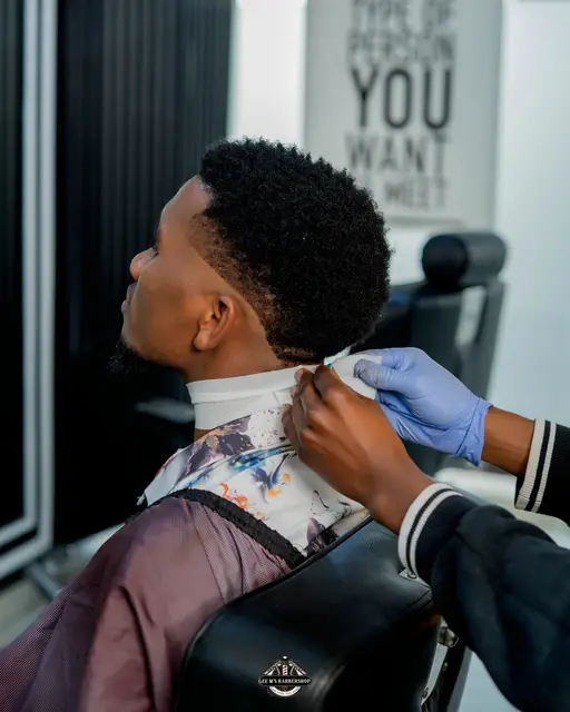 Haircut and fade in progress at GEE M'S Barbershop, Nairobi, photo 16